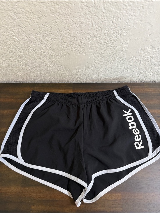 Reebok Pants - Reebok Black Shorts with White Trim and Side Logo